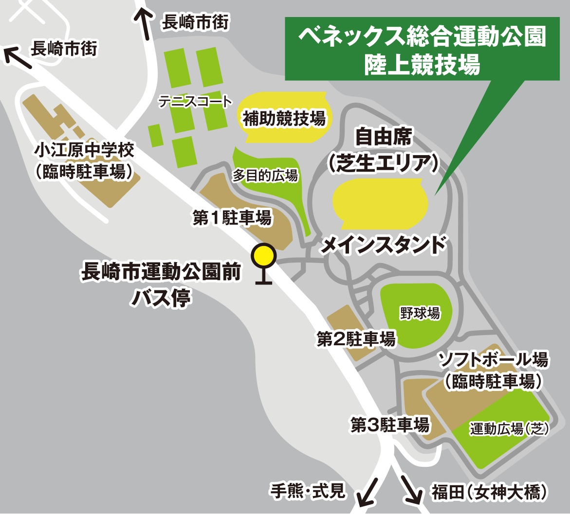 ベネックス総合運動公園<br>かきどまり陸上競技場（長崎）